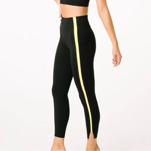 ZYIA Black Neon Tape Luxe Hi-Rise 7/8 24" (Size 6-8, NWT)